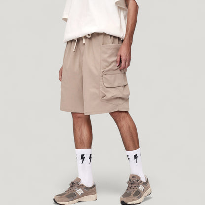 Anna-Kaci Active Men's Drawstring Waist Relaxed Fit Everyday Casual Shorts with Side Pockets