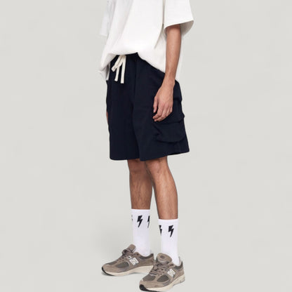 Anna-Kaci Active Men's Drawstring Waist Relaxed Fit Everyday Casual Shorts with Side Pockets