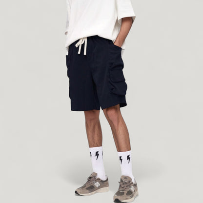 Anna-Kaci Active Men's Drawstring Waist Relaxed Fit Everyday Casual Shorts with Side Pockets