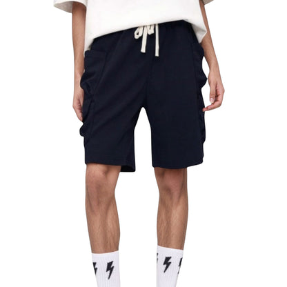 Anna-Kaci Active Men's Drawstring Waist Relaxed Fit Everyday Casual Shorts with Side Pockets