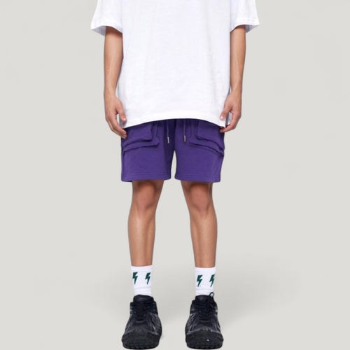 Anna-Kaci Active Men's Multi-Pocket Drawstring Waist Relaxed Fit Casual Cargo Shorts with Zipper Details