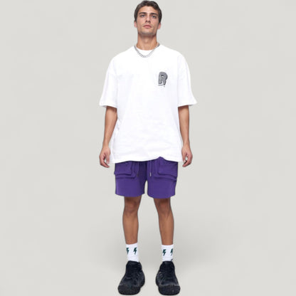 Anna-Kaci Active Men's Multi-Pocket Drawstring Waist Relaxed Fit Casual Cargo Shorts with Zipper Details