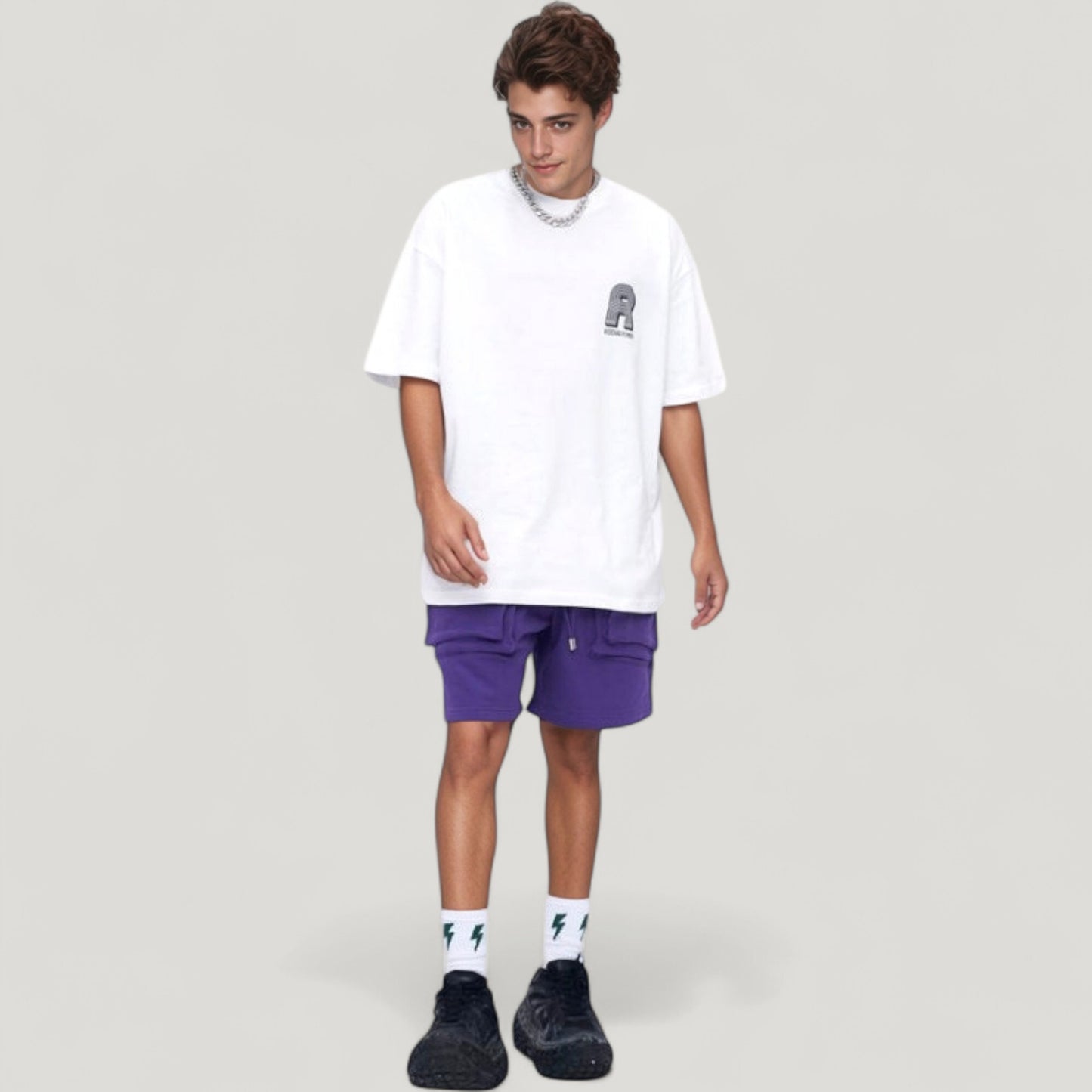 Anna-Kaci Active Men's Multi-Pocket Drawstring Waist Relaxed Fit Casual Cargo Shorts with Zipper Details