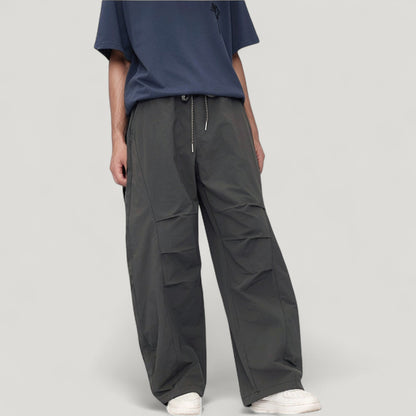 Anna-Kaci Active Men's Wide Leg Relaxed Fit Drawstring Waist Casual Sweatpants