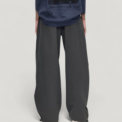 Anna-Kaci Active Men's Wide Leg Relaxed Fit Drawstring Waist Casual Sweatpants