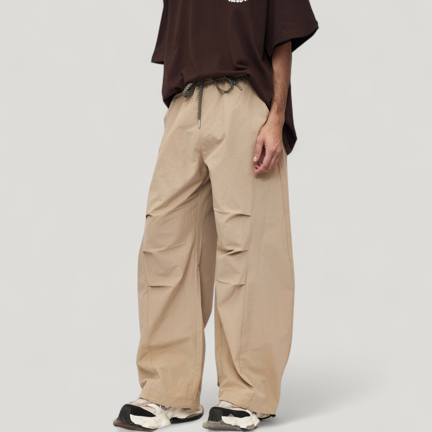 Anna-Kaci Active Men's Wide Leg Relaxed Fit Drawstring Waist Casual Sweatpants