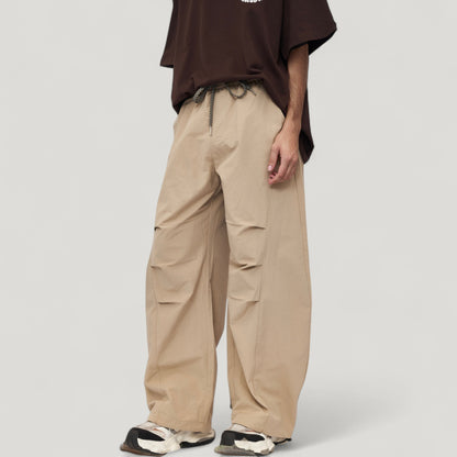Anna-Kaci Active Men's Wide Leg Relaxed Fit Drawstring Waist Casual Sweatpants
