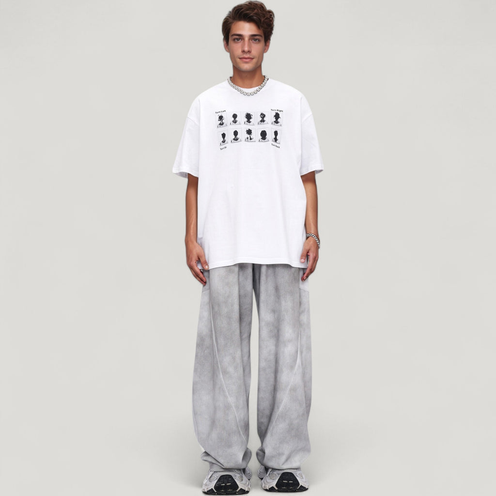 Anna-Kaci Active Men's Wide Leg Drawstring Pants with Relaxed Fit and Side Pockets