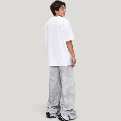 Anna-Kaci Active Men's Wide Leg Drawstring Pants with Relaxed Fit and Side Pockets