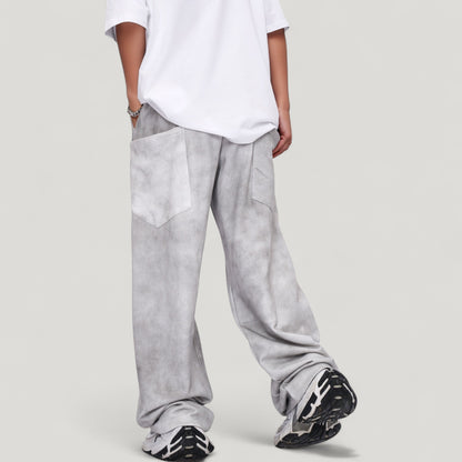 Anna-Kaci Active Men's Wide Leg Drawstring Pants with Relaxed Fit and Side Pockets