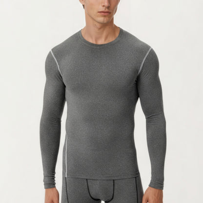 Anna-Kaci Men's Long Sleeve Compression Base Layer Top with Stretch Fit and Moisture-Wicking Fabric