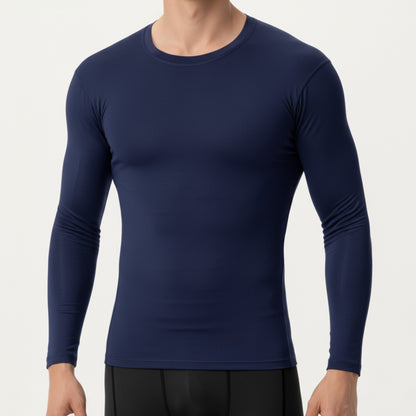 Anna-Kaci Men's Long Sleeve Compression Base Layer Top with Stretch Fit and Moisture-Wicking Fabric