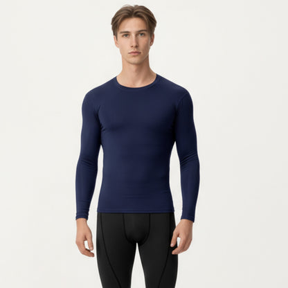 Anna-Kaci Men's Long Sleeve Compression Base Layer Top with Stretch Fit and Moisture-Wicking Fabric