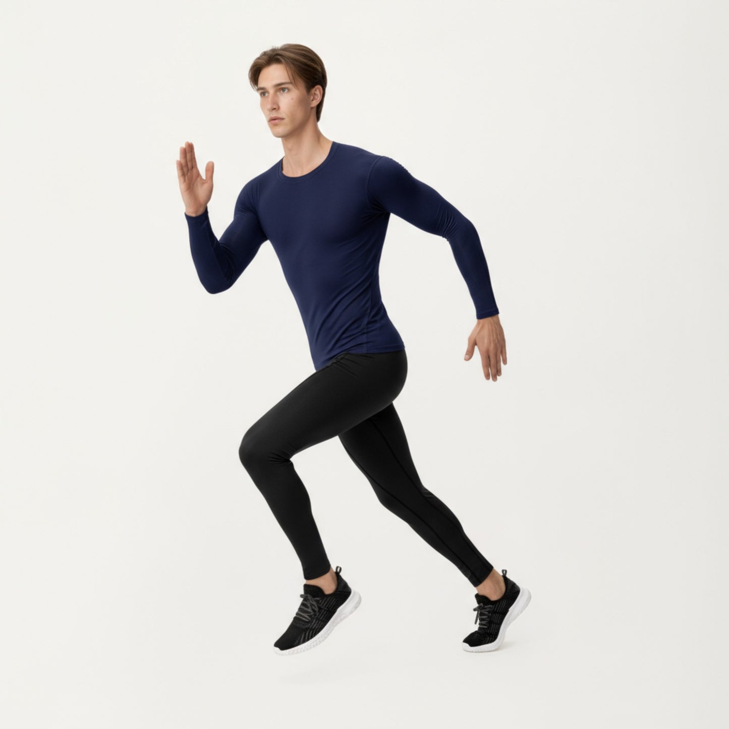 Anna-Kaci Men's Long Sleeve Compression Base Layer Top with Stretch Fit and Moisture-Wicking Fabric