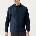 Anna-Kaci Men's Lightweight Zip-Up Jacket with Stand Collar and Long Sleeves