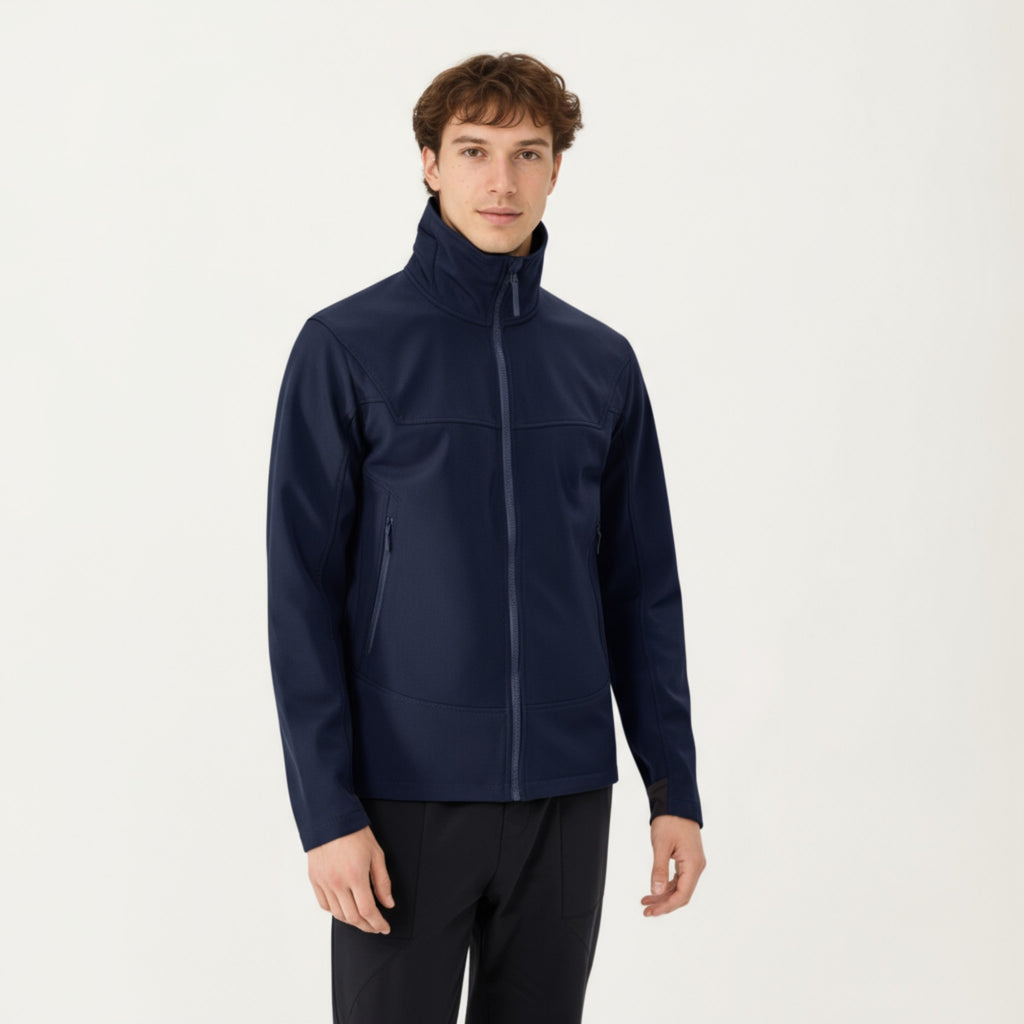 Anna-Kaci Men's Full Zip Hooded Jacket with Adjustable Drawstrings and Front Zip Pockets