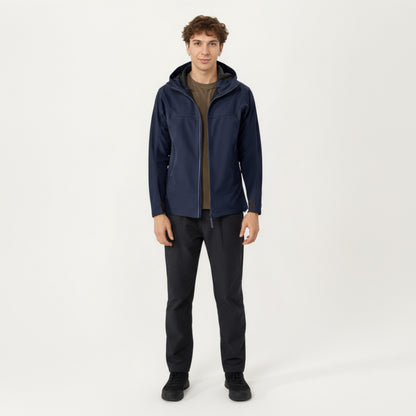 Anna-Kaci Men's Full Zip Hooded Jacket with Adjustable Drawstrings and Front Zip Pockets