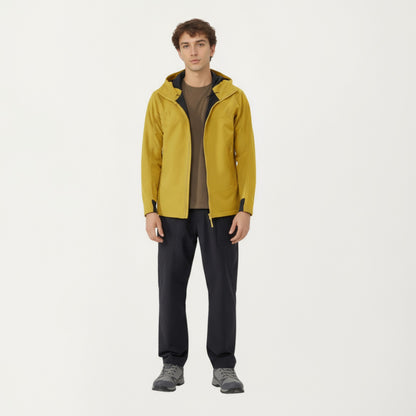 Anna-Kaci Men's Full Zip Hooded Jacket with Adjustable Drawstrings and Front Zip Pockets