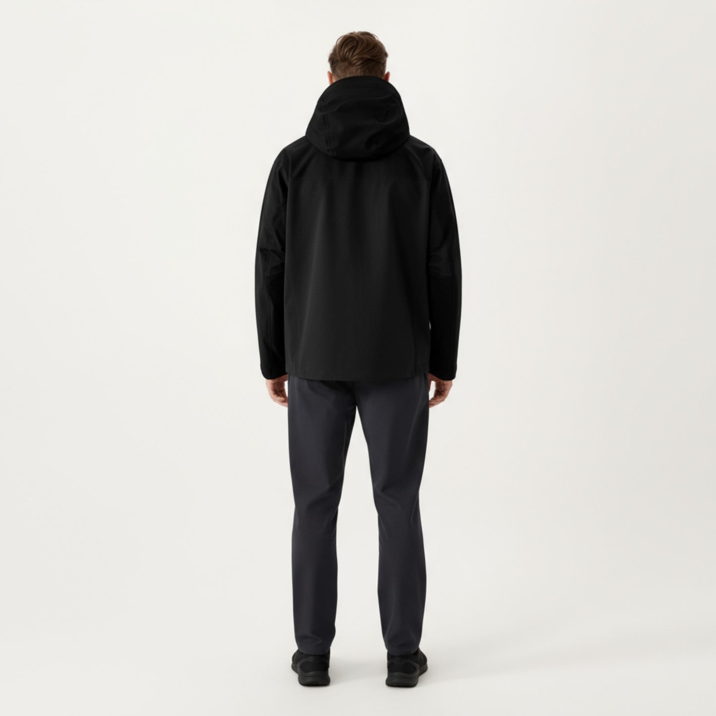 Anna-Kaci Men's Waterproof Hooded Jacket with Zipper Pockets and Adjustable Drawstrings