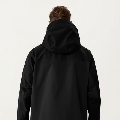 Anna-Kaci Men's Waterproof Hooded Jacket with Zipper Pockets and Adjustable Drawstrings