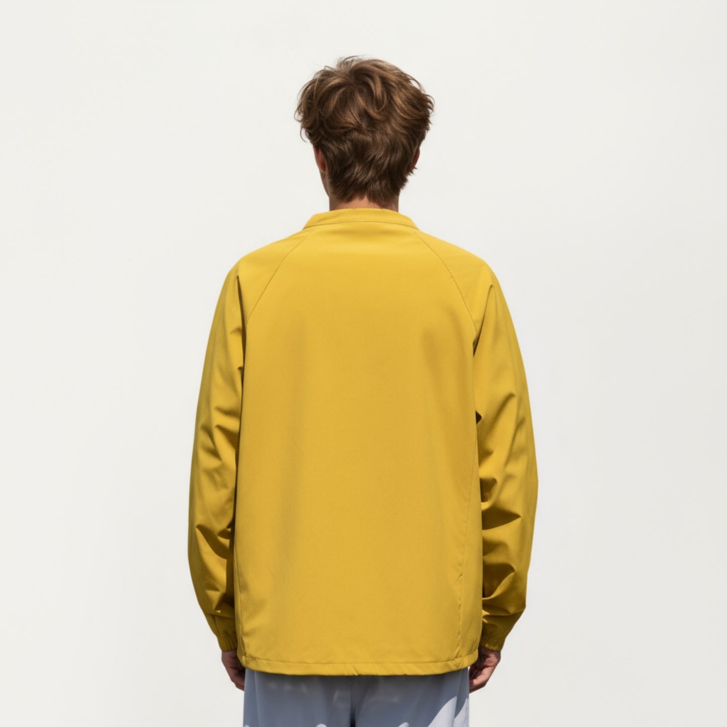 Anna-Kaci Men's Long Sleeve Pullover Crew Neck Top with Contrast Zipper Chest Pocket and Elastic Cuffs