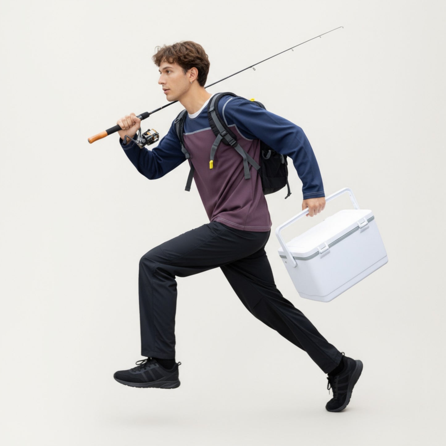 Anna-Kaci Men's Long Sleeve Color Block Crew Neck Pullover with Contrast Stitching and Relaxed Fit