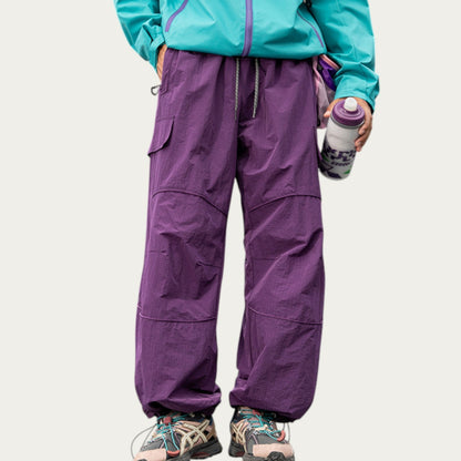 Anna-Kaci Men's Lightweight Cargo Pants with Drawstring Waist and Utility Pockets