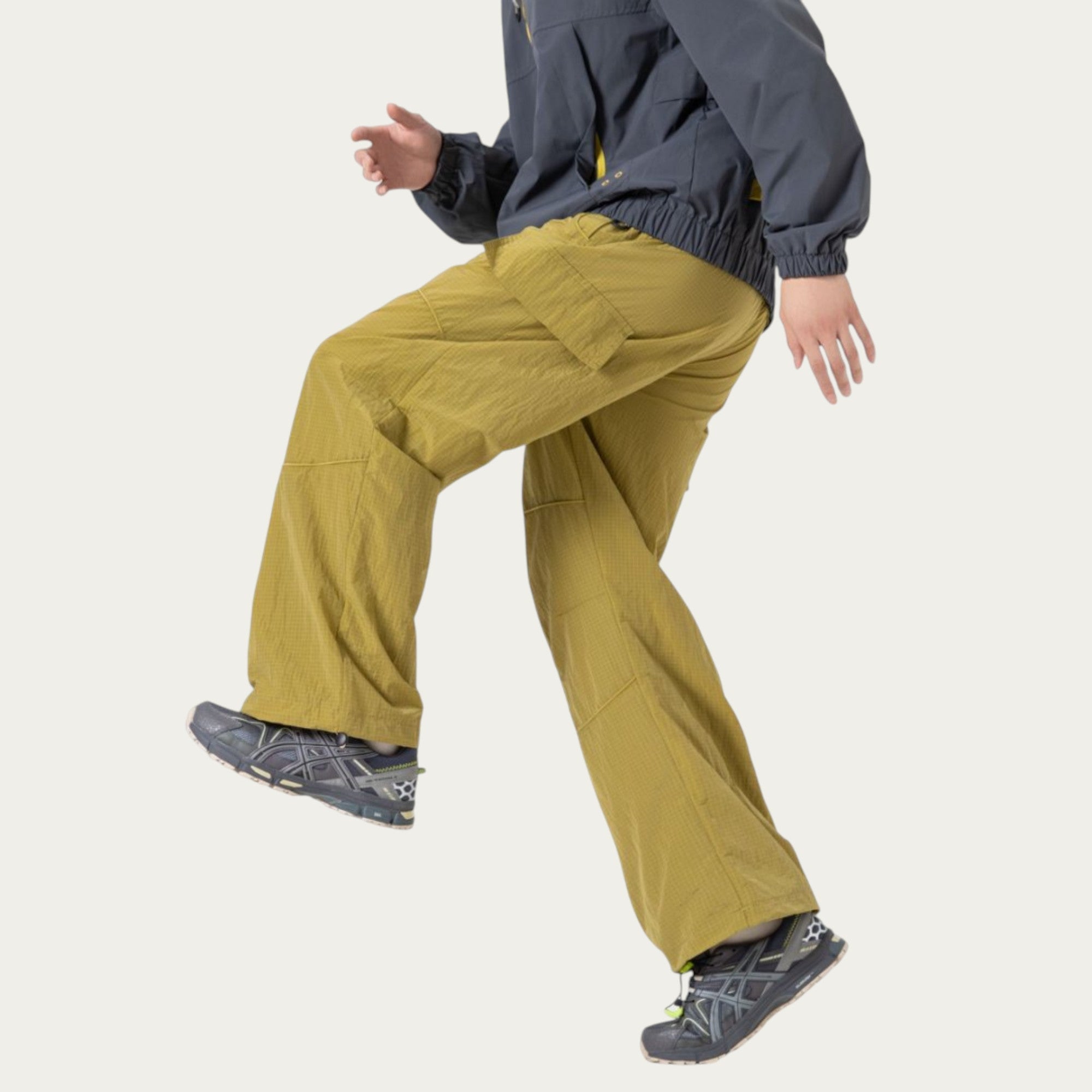 Anna-Kaci Men's Lightweight Cargo Pants with Drawstring Waist and Utility Pockets