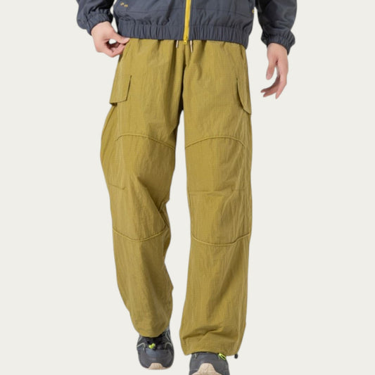 Anna-Kaci Men's Lightweight Cargo Pants with Drawstring Waist and Utility Pockets
