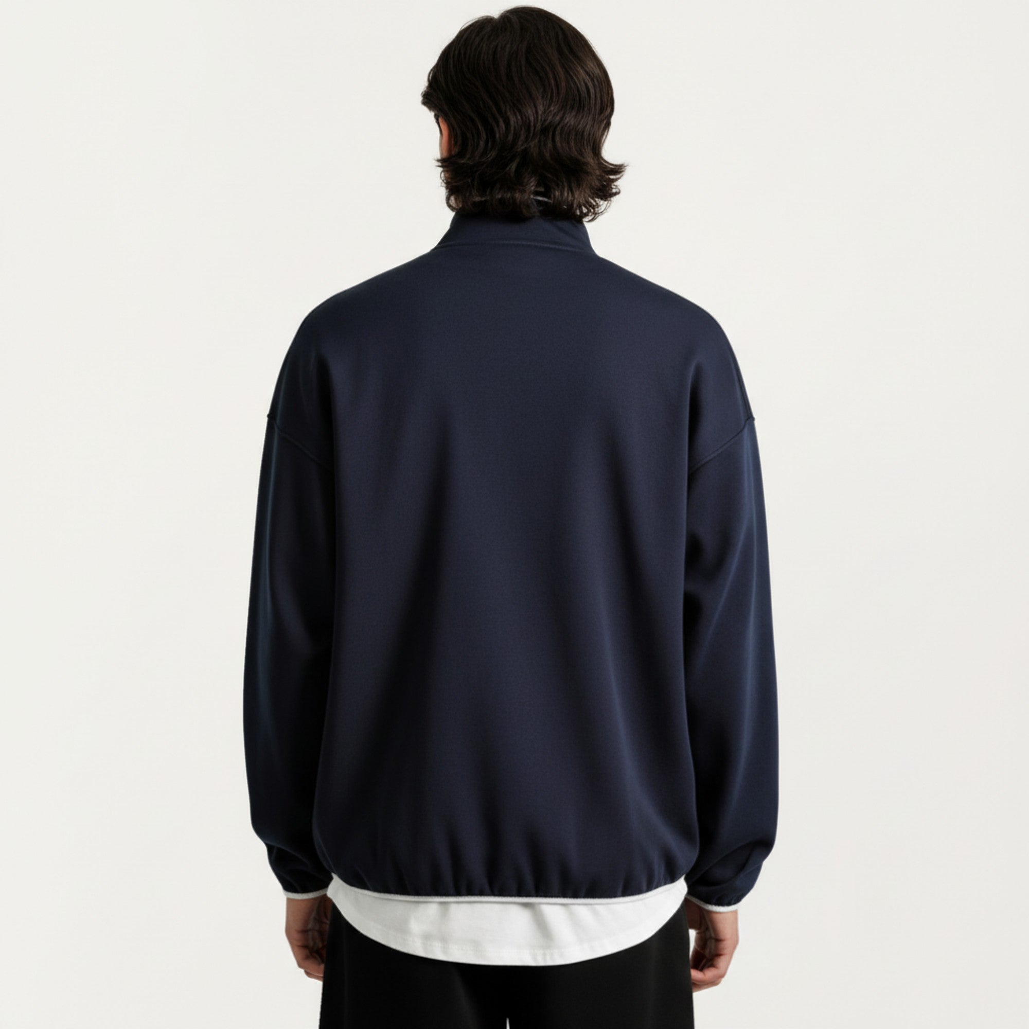 Anna-Kaci Men's Half Zip Pullover with Stand Collar and Relaxed Fit