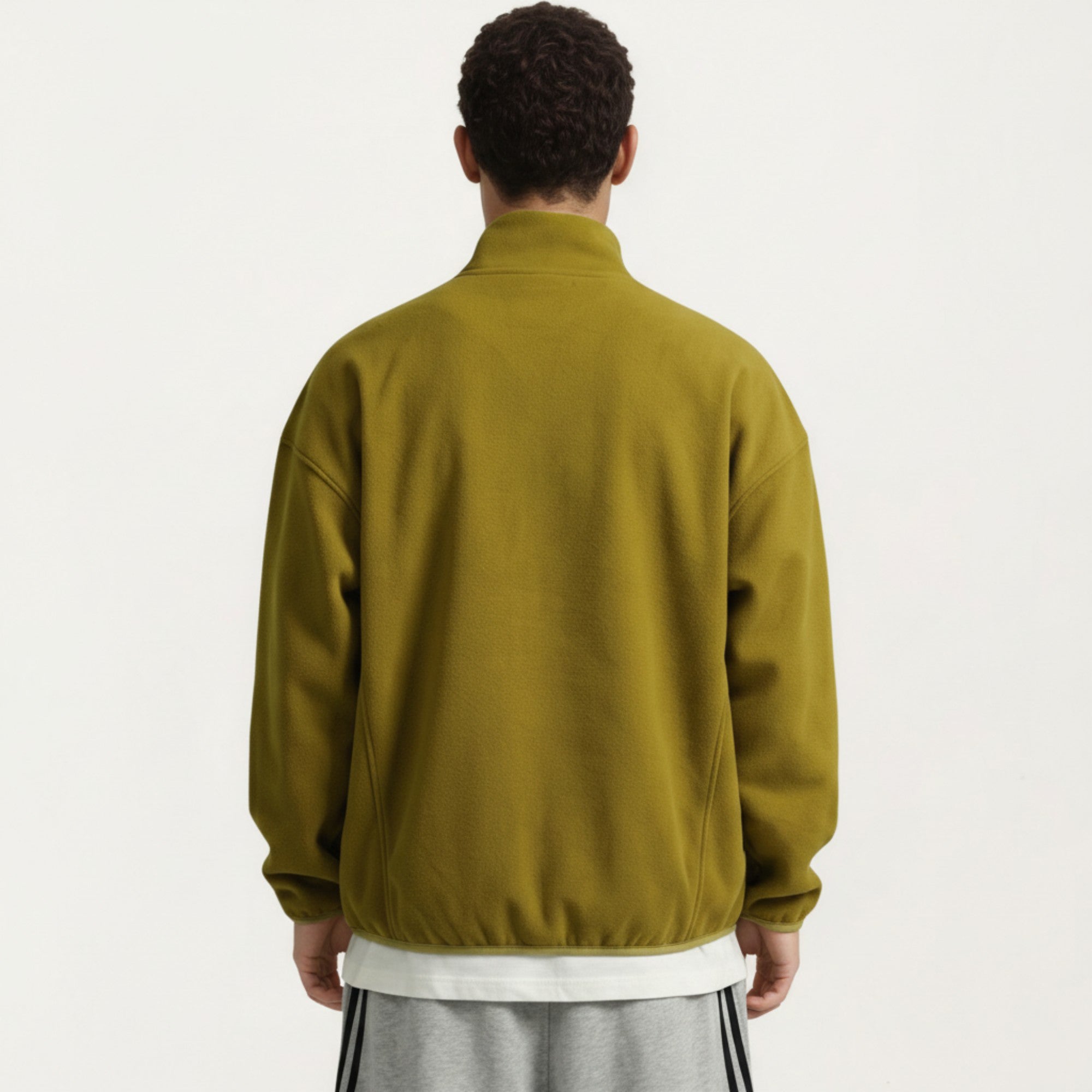 Anna-Kaci Men's Half Zip Pullover with Stand Collar and Relaxed Fit