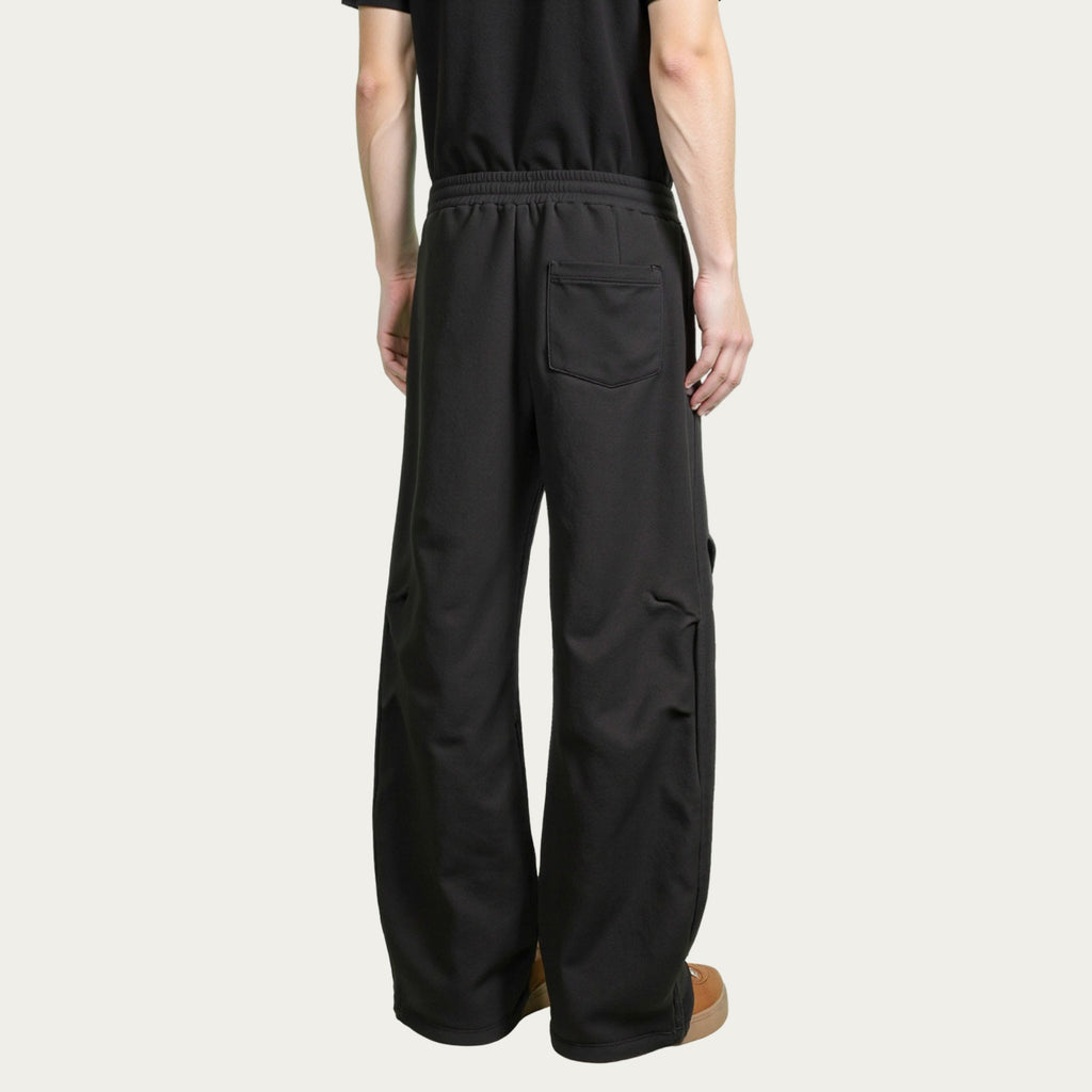 Anna-Kaci Men's Straight Leg Drawstring Pants with Elastic Waist and Relaxed Fit