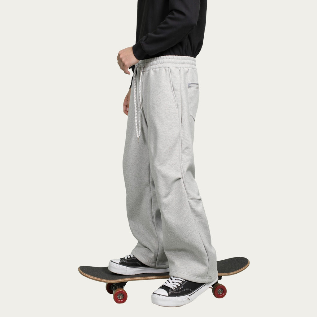 Anna-Kaci Men's Straight Leg Drawstring Pants with Elastic Waist and Relaxed Fit