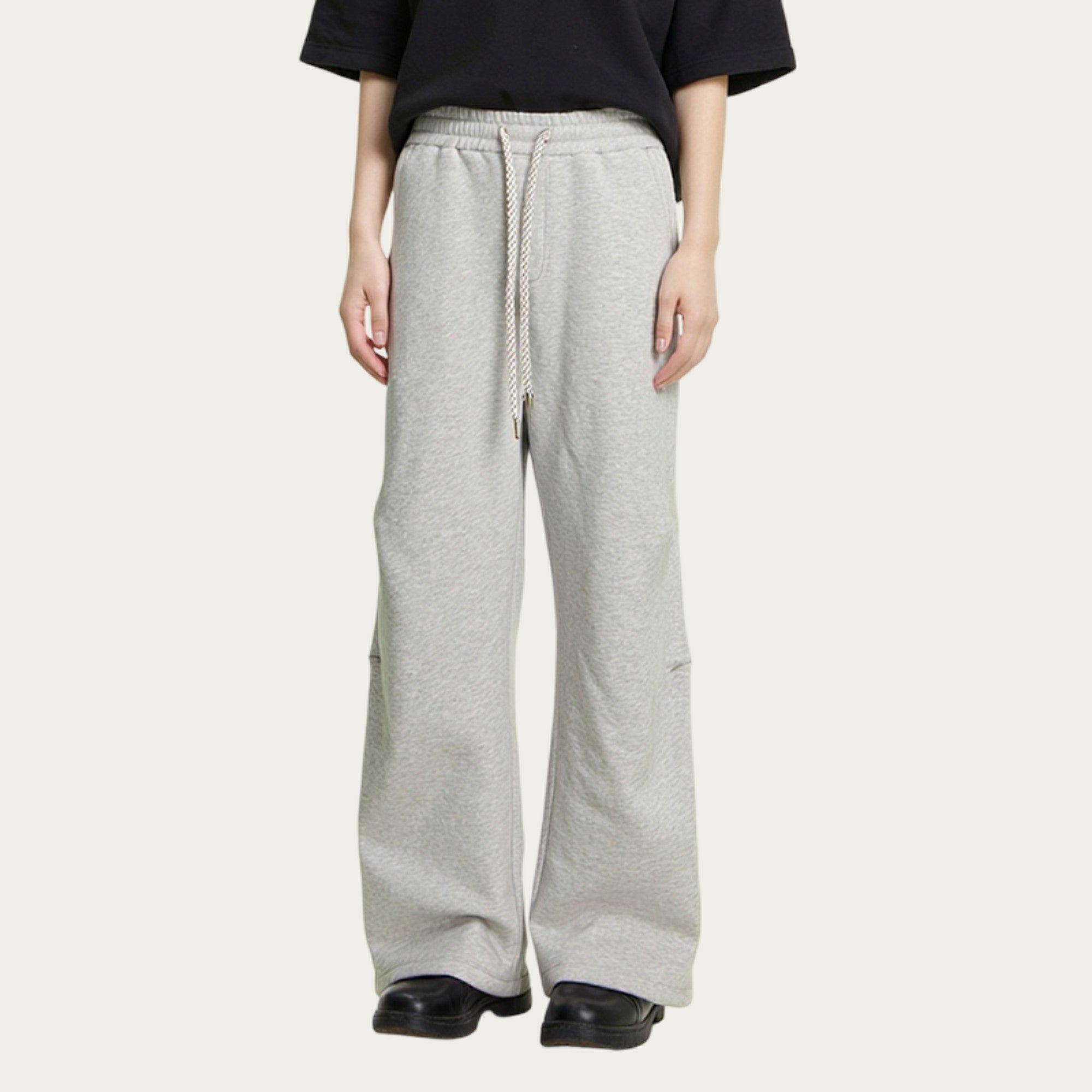 Anna-Kaci Men's Straight Leg Drawstring Pants with Elastic Waist and Relaxed Fit