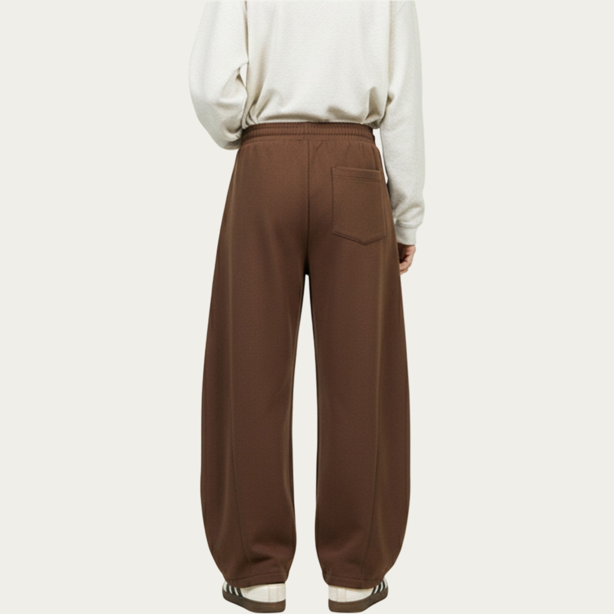 Anna-Kaci Men's Wide Leg Drawstring Pants with Relaxed Fit and Soft Structured Fabric