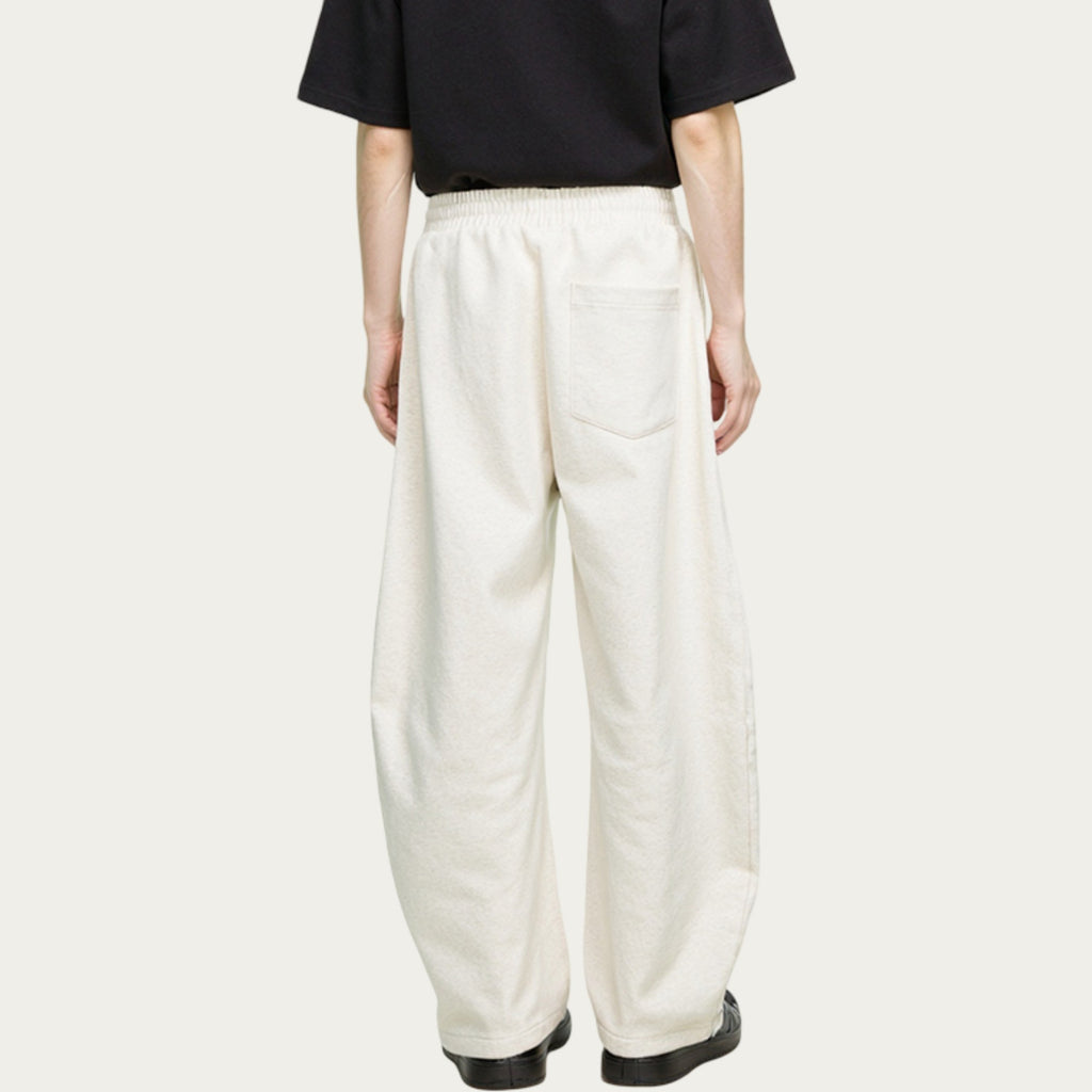 Anna-Kaci Men's Wide Leg Drawstring Pants with Relaxed Fit and Soft Structured Fabric