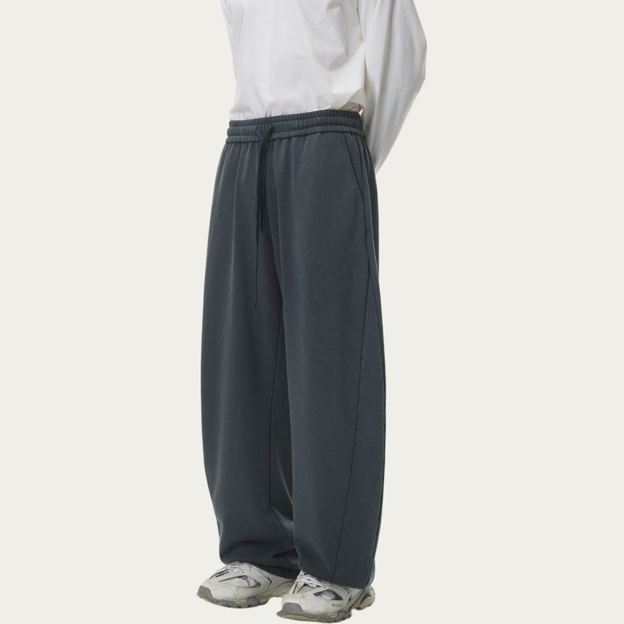 Anna-Kaci Men's Relaxed Fit Sweatpants with Elastic Waistband and Adjustable Drawstring
