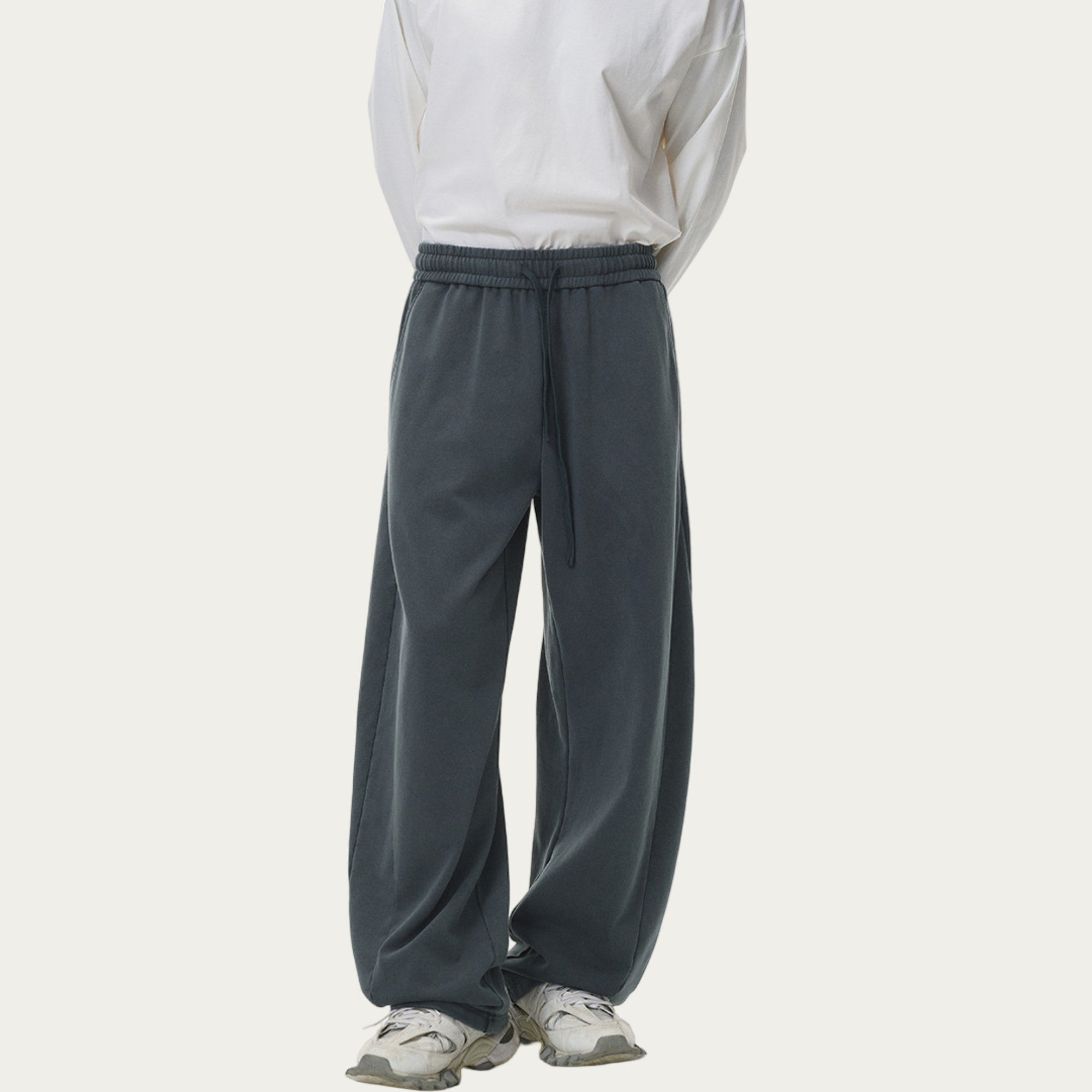 Anna-Kaci Men's Relaxed Fit Sweatpants with Elastic Waistband and Adjustable Drawstring