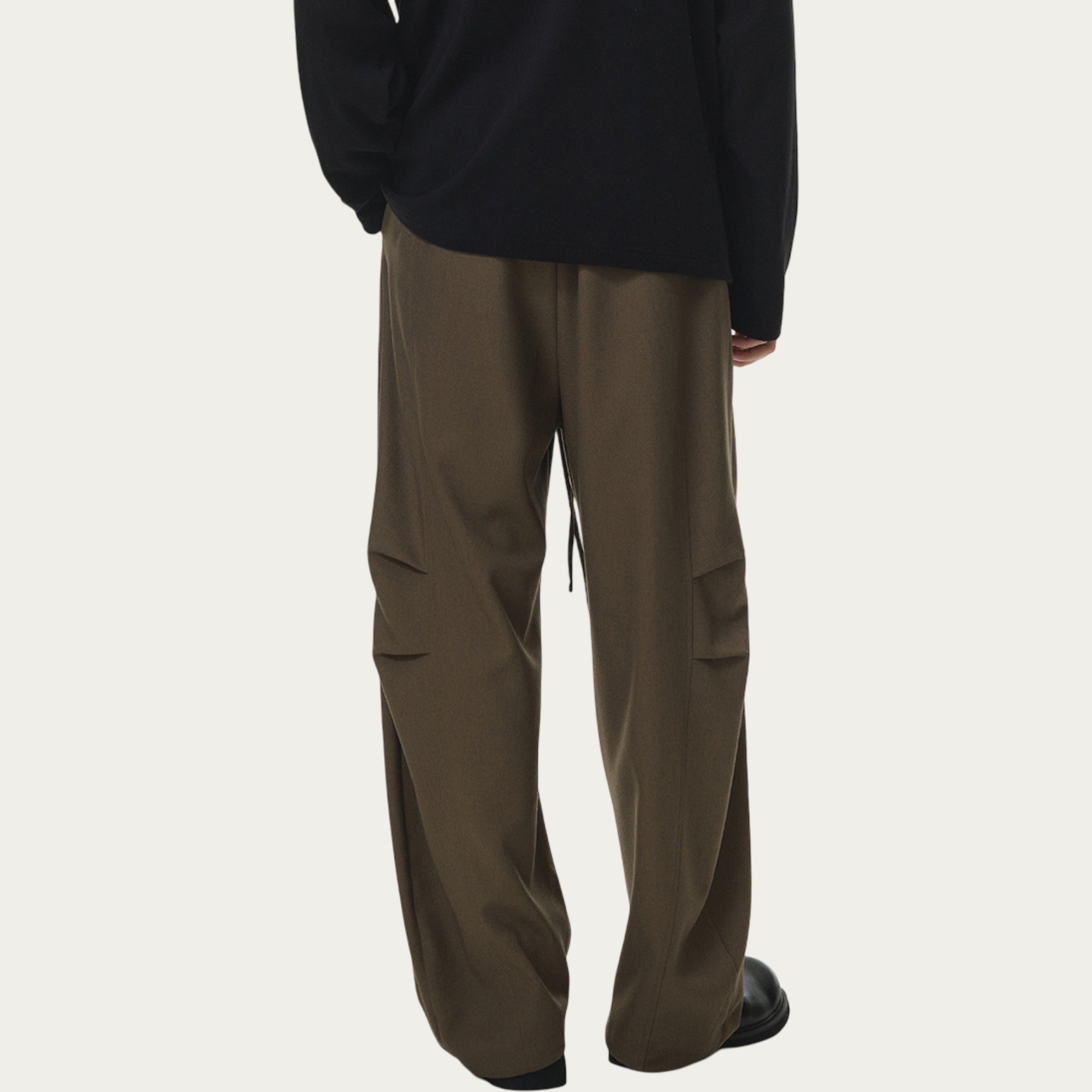 Anna-Kaci Men's Relaxed Fit Drawstring Pants with Elastic Waist and Straight Leg