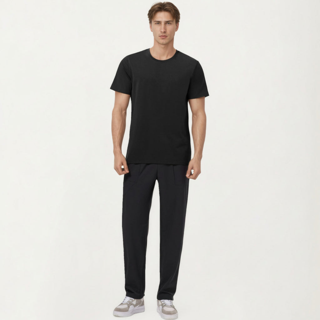 Anna-Kaci Men's Short Sleeve Performance Crewneck T-Shirt with Lightweight Stretch Fabric and Athletic Fit