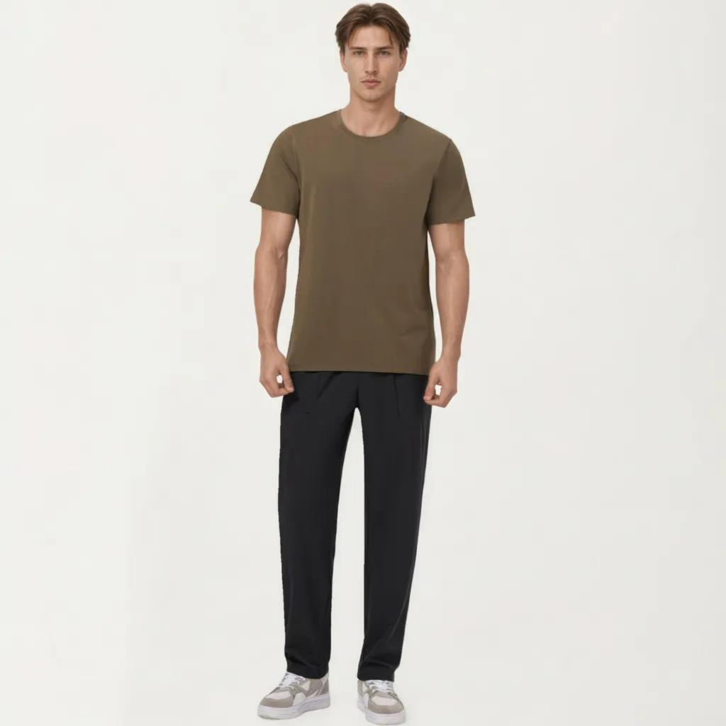 Anna-Kaci Men's Short Sleeve Performance Crewneck T-Shirt with Lightweight Stretch Fabric and Athletic Fit