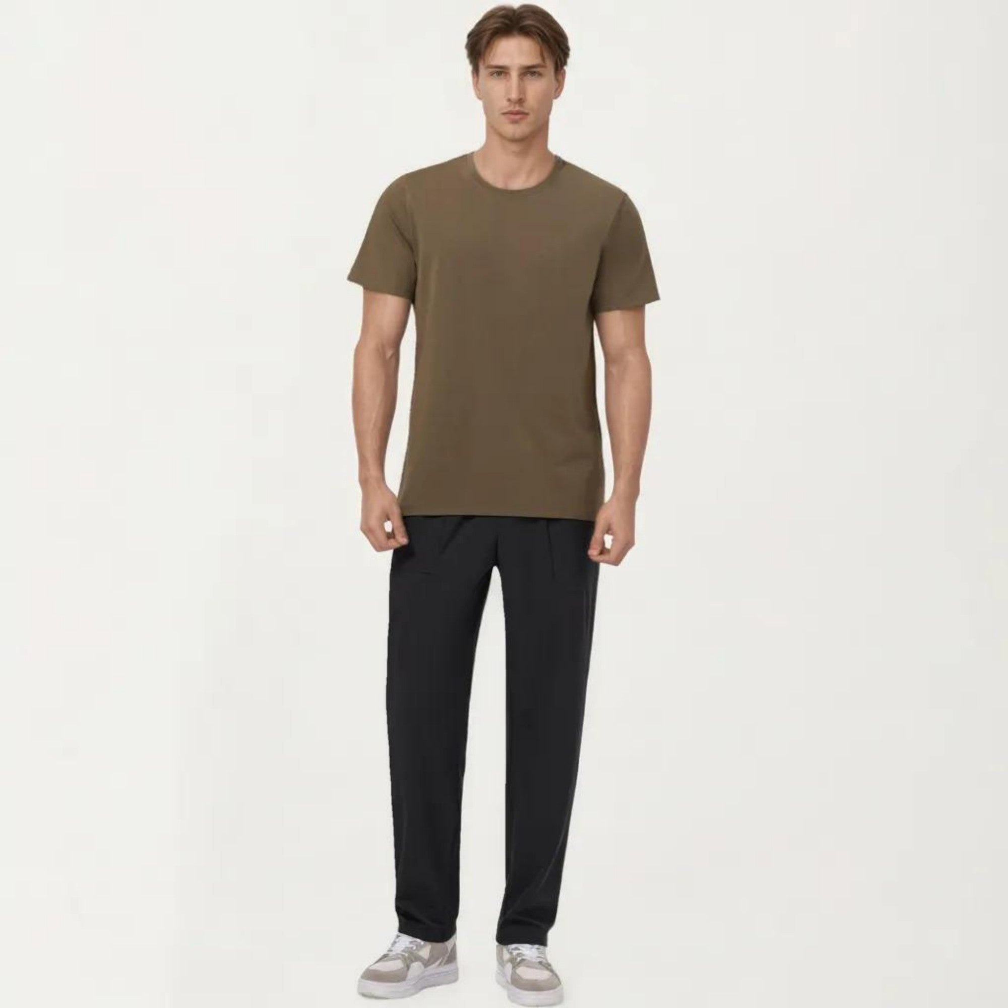 Anna-Kaci Men's Short Sleeve Performance Crewneck T-Shirt with Lightweight Stretch Fabric and Athletic Fit