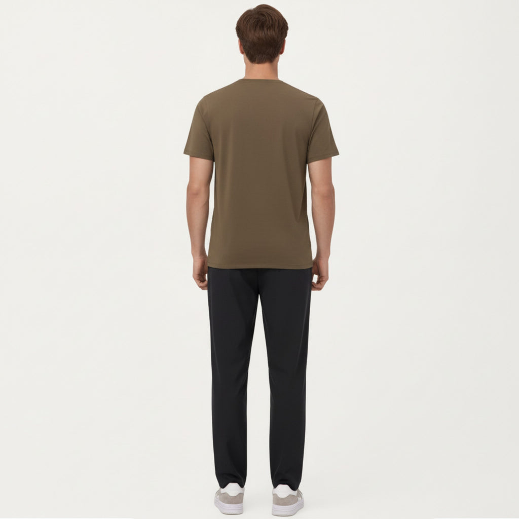 Anna-Kaci Men's Short Sleeve Performance Crewneck T-Shirt with Lightweight Stretch Fabric and Athletic Fit
