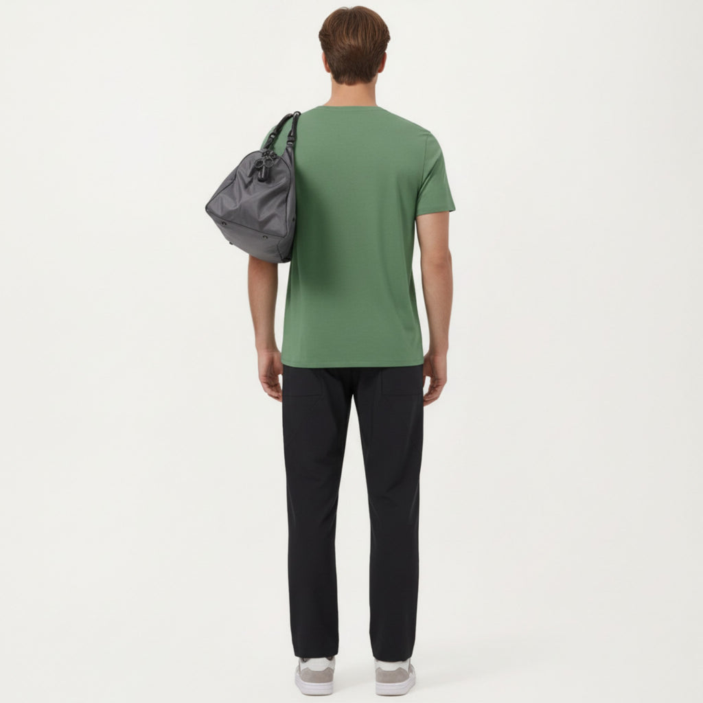 Anna-Kaci Men's Short Sleeve Performance Crewneck T-Shirt with Lightweight Stretch Fabric and Athletic Fit