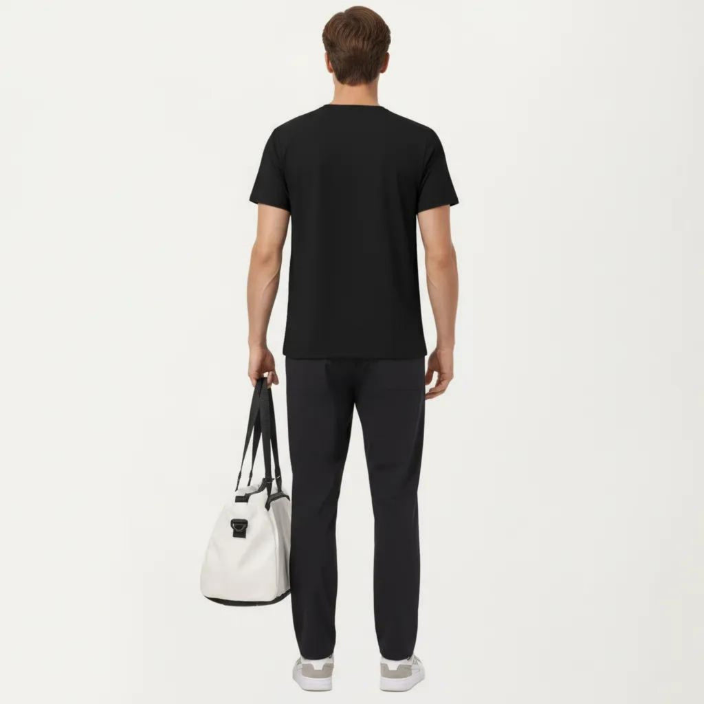 Anna-Kaci Men's Short Sleeve Performance T-Shirt with Chest Pocket and Lightweight Stretch Fabric