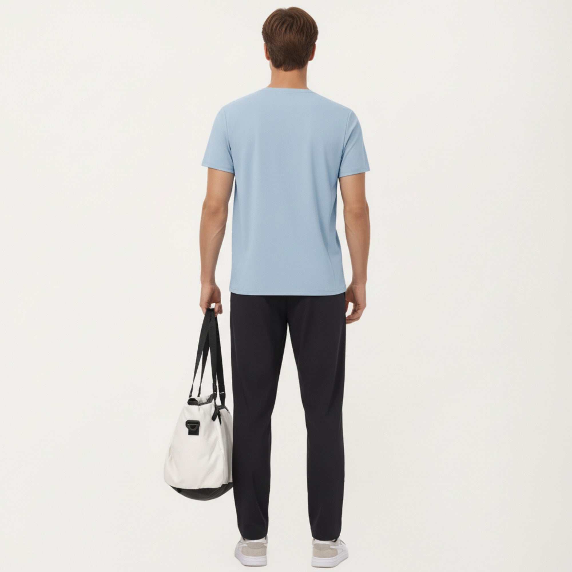 Anna-Kaci Men's Short Sleeve Performance T-Shirt with Chest Pocket and Lightweight Stretch Fabric