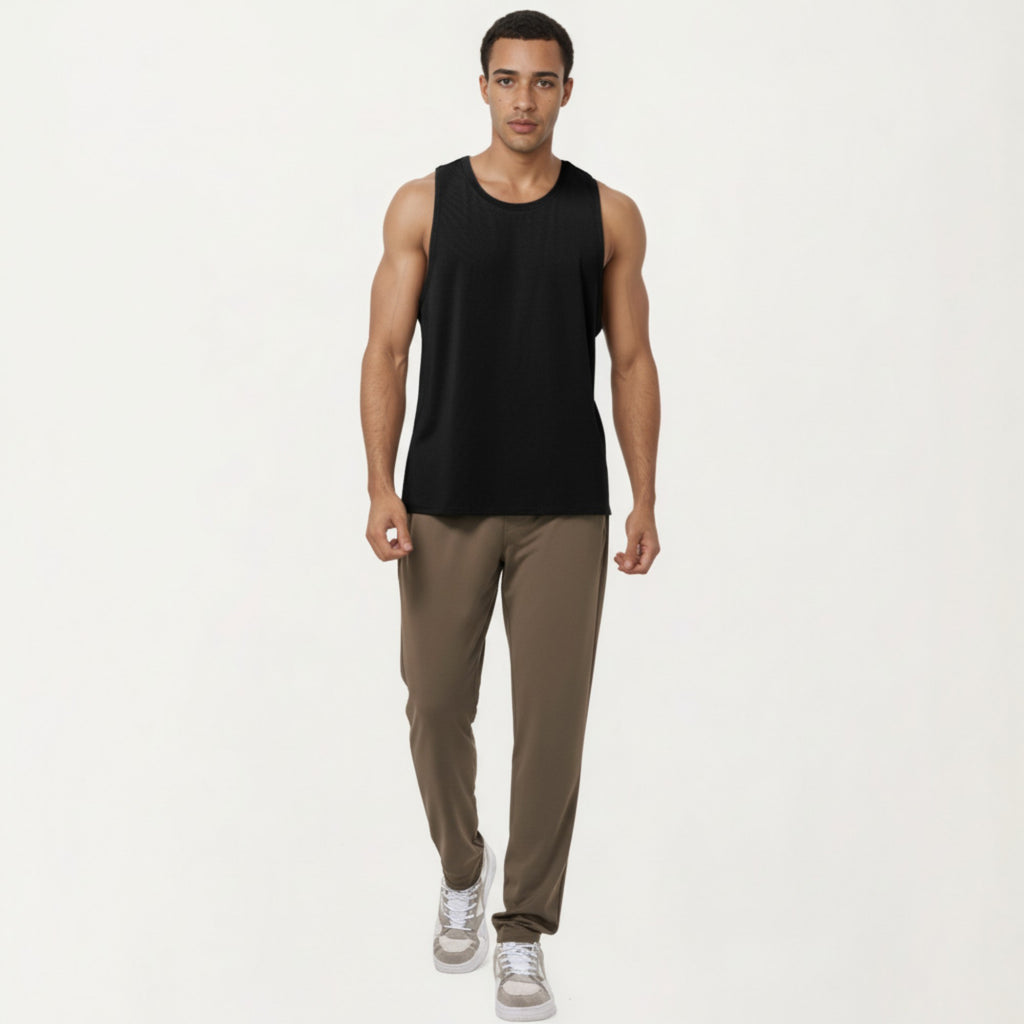 Anna-Kaci Men's Sleeveless Performance Tank Top with Lightweight Stretch and Athletic Fit