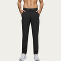 Anna-Kaci Men's Performance Utility Pants with Built-In Belt and Tapered Athletic Fit