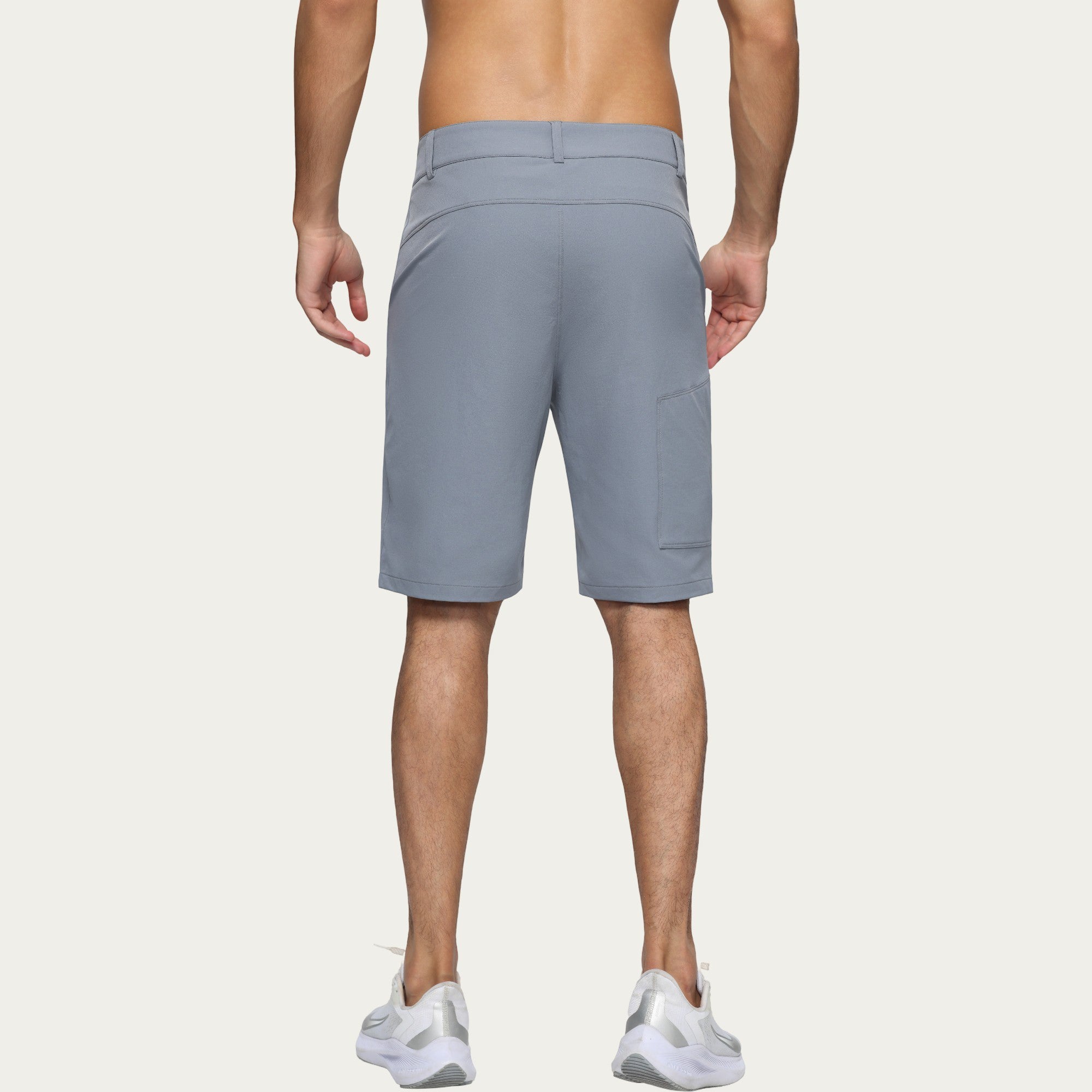 Anna-Kaci Men's Performance Stretch Shorts with Button Waist Closure and Tailored Athletic Fit