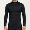 Anna-Kaci Active Men's Long Sleeve Half Zip Performance Top with Mock Neck and Stretch Compression Fit